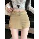2026新款 卡其色西装 半身裙女春季 小个子高腰显瘦a字辣妹短0206r