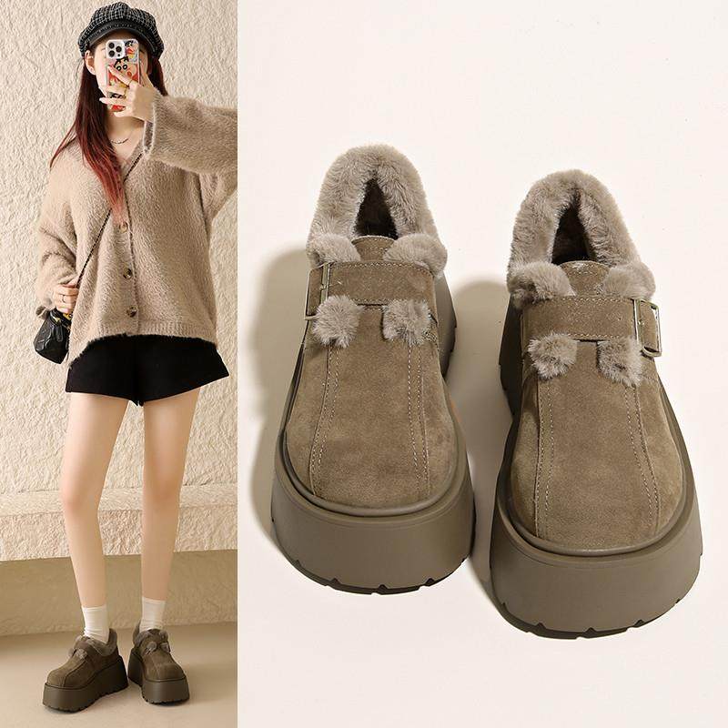 春秋松糕厚底增高勃肯女鞋子加绒加厚靴2026新款乐福鞋0113z,女鞋,勃肯鞋/软木鞋,淘宝优惠券,粉丝福利购,淘宝优惠卷