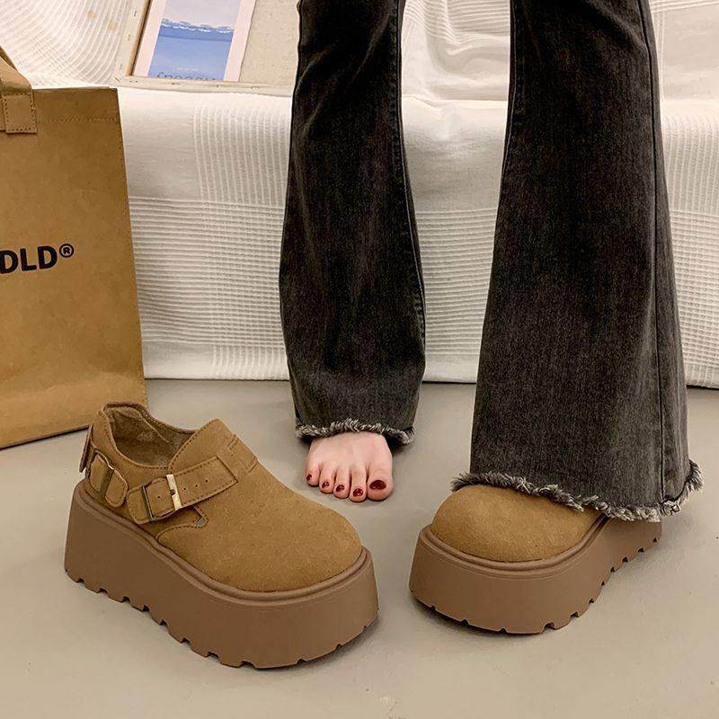 春季季厚底圆头勃肯鞋女2026新款百搭配裙子乐福单鞋0116z,女鞋,勃肯鞋/软木鞋,淘宝优惠券,粉丝福利购,淘宝优惠卷