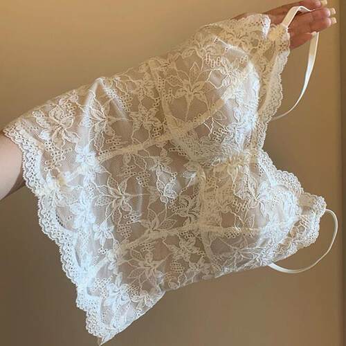 蕾丝吊带背心女衣带胸垫一体新款秋冬内搭可外穿打0826r