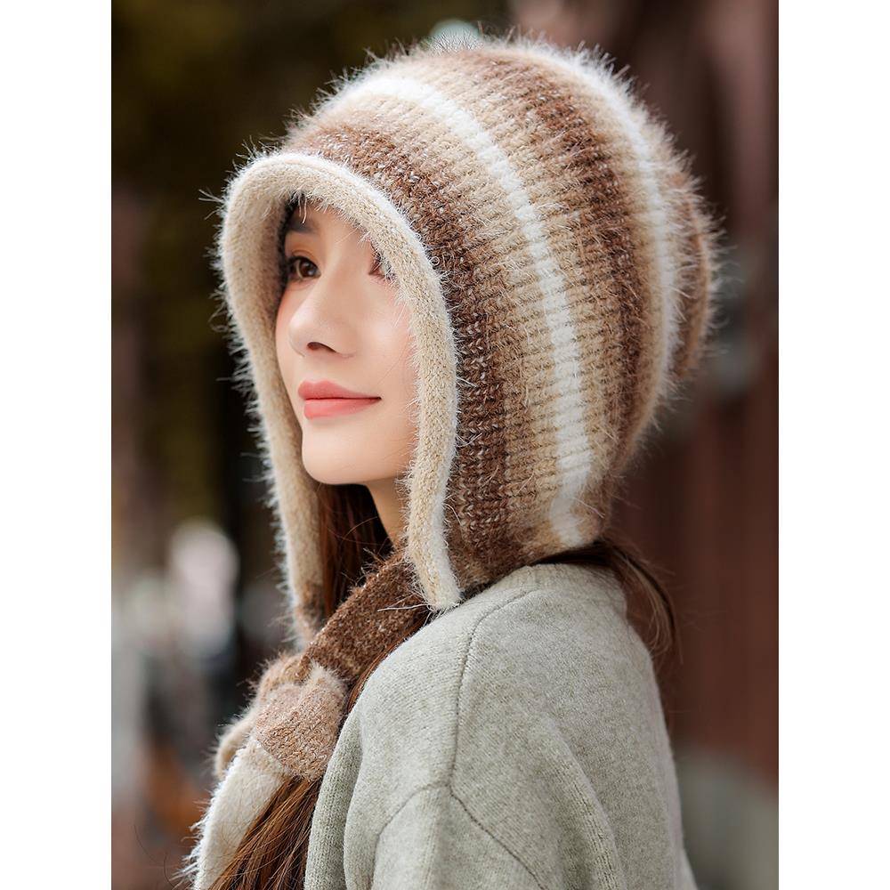 秋冬季帽子女款洋气时尚毛线帽2025新款卷边显脸小针织帽保1130n