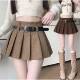 灯芯绒百褶裙女春新款 高腰显瘦a字短裙小个子百搭半身0206r
