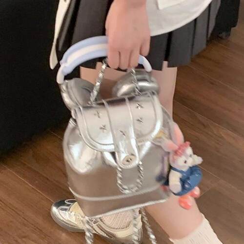 2026新款包包女小众百搭链条小书包美式y2k辣妹揹包双肩包女0810z