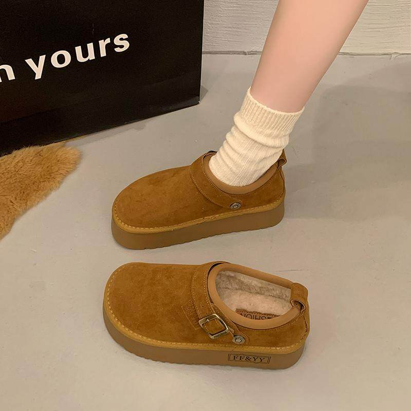 春秋厚底加绒勃肯鞋女2026年新款保暖毛绒乐福鞋魔术贴懒人0113z,女鞋,勃肯鞋/软木鞋,淘宝优惠券,粉丝福利购,淘宝优惠卷