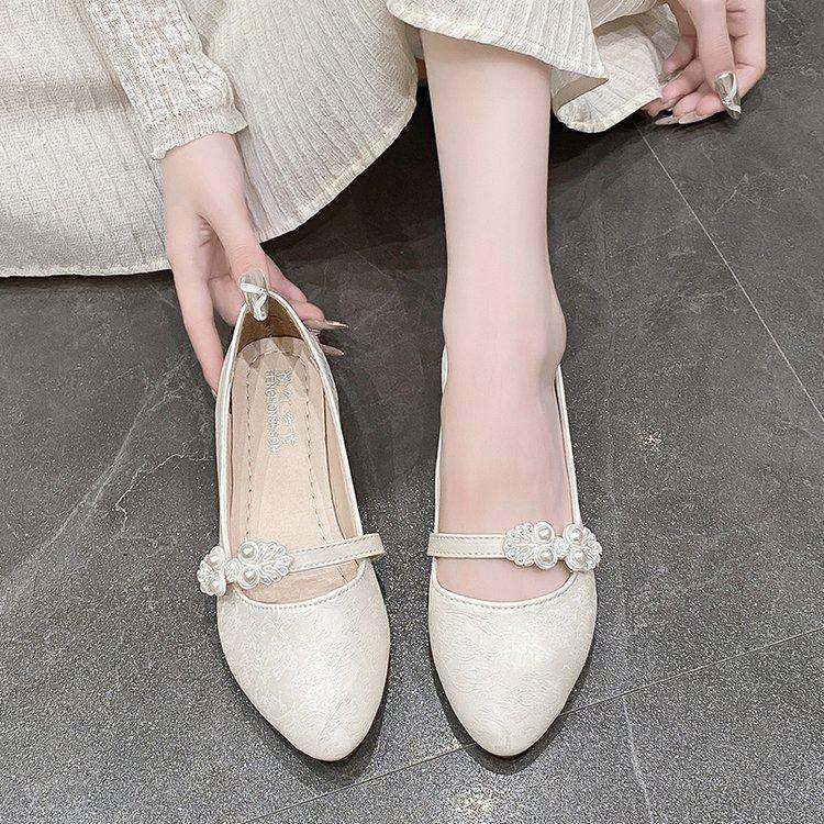 春秋仙女鞋温柔单鞋女2026新款平底百搭配裙子鞋一脚蹬0125z,女鞋,勃肯鞋/软木鞋,淘宝优惠券,粉丝福利购,淘宝优惠卷