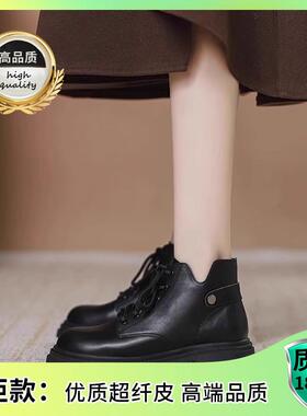 秋冬高档女短靴款2025季新款单靴小个子厚底风加子1226k
