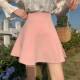 2026年春夏季 粉色伞裙气质高腰a字短裙大尺码 百褶裙小众蓬蓬0128r