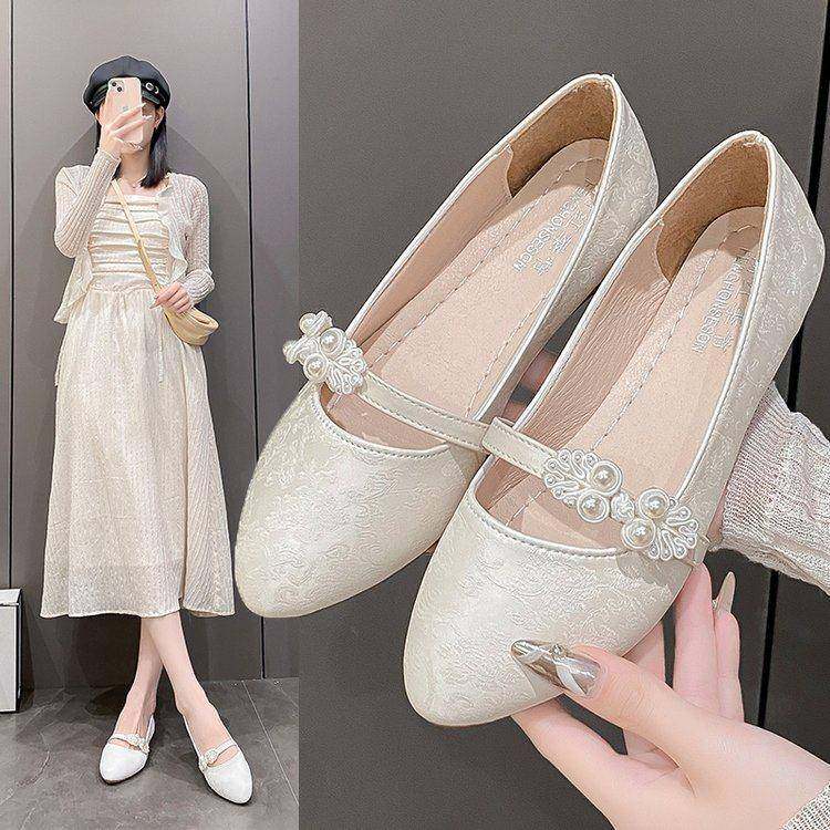 春秋仙女鞋温柔单鞋女2026新款平底百搭配裙子鞋一脚蹬0125z,女鞋,勃肯鞋/软木鞋,淘宝优惠券,粉丝福利购,淘宝优惠卷