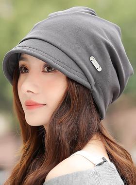 秋冬季帽子女士显脸小时尚堆堆帽2025新款洋气包头帽百搭鸭1128n