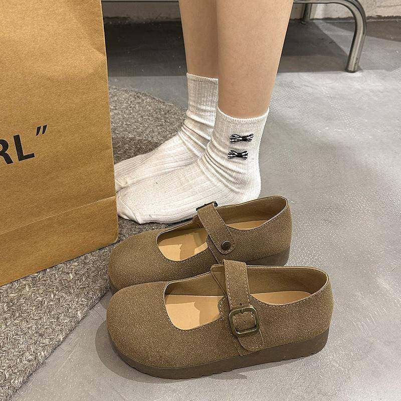 女春单勃肯鞋厚底圆头浅口豆豆鞋2026季新款休闲配裙子玛丽0123k,女鞋,勃肯鞋/软木鞋,淘宝优惠券,粉丝福利购,淘宝优惠卷