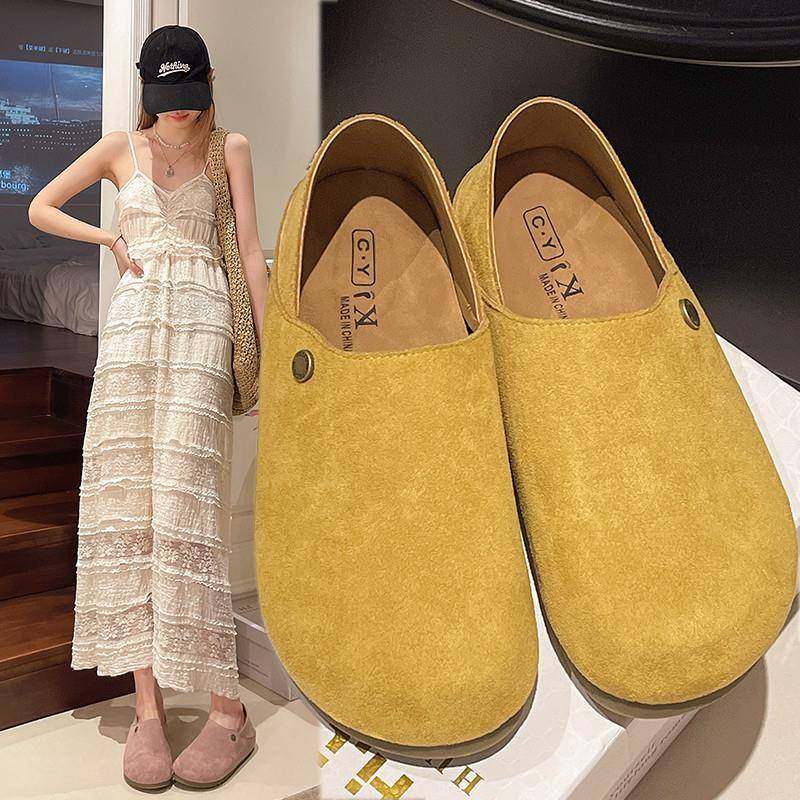 女春单勃肯鞋浅口博肯鞋鞋2026季新款懒人一脚蹬百搭平底休0123k,女鞋,勃肯鞋/软木鞋,淘宝优惠券,粉丝福利购,淘宝优惠卷