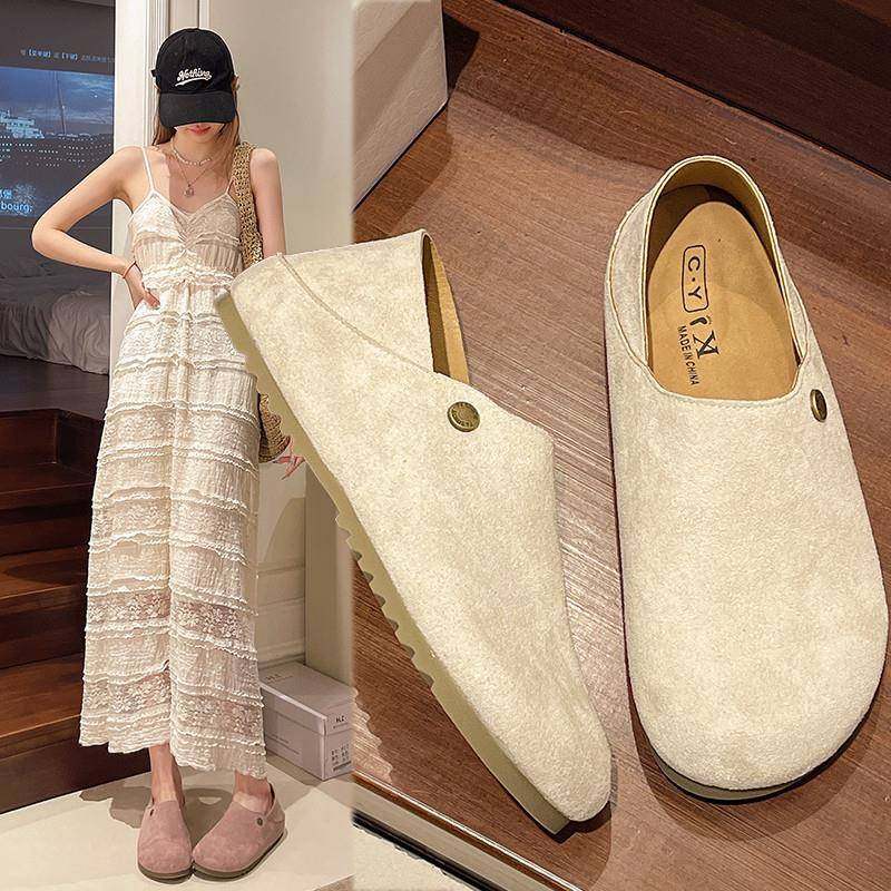 春秋时尚软底一脚蹬勃肯鞋女2026新款百搭轻便平底两穿豆豆0125z,女鞋,勃肯鞋/软木鞋,淘宝优惠券,粉丝福利购,淘宝优惠卷