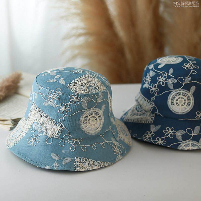 春季潮流渔夫帽女新款绣花小沿显瘦韩版酷炫街头男女帽子0124z