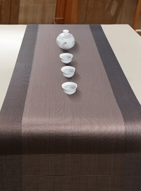 桌旗欧式奢华pvc茶席防水桌垫长条桌布现代简约家用茶几垫柜0610g