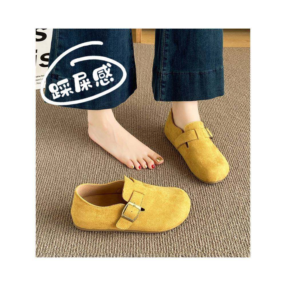 春秋厚底黄色勃肯鞋女2026新款软底一脚蹬单鞋全包丑萌豆豆0121z,女鞋,勃肯鞋/软木鞋,淘宝优惠券,粉丝福利购,淘宝优惠卷