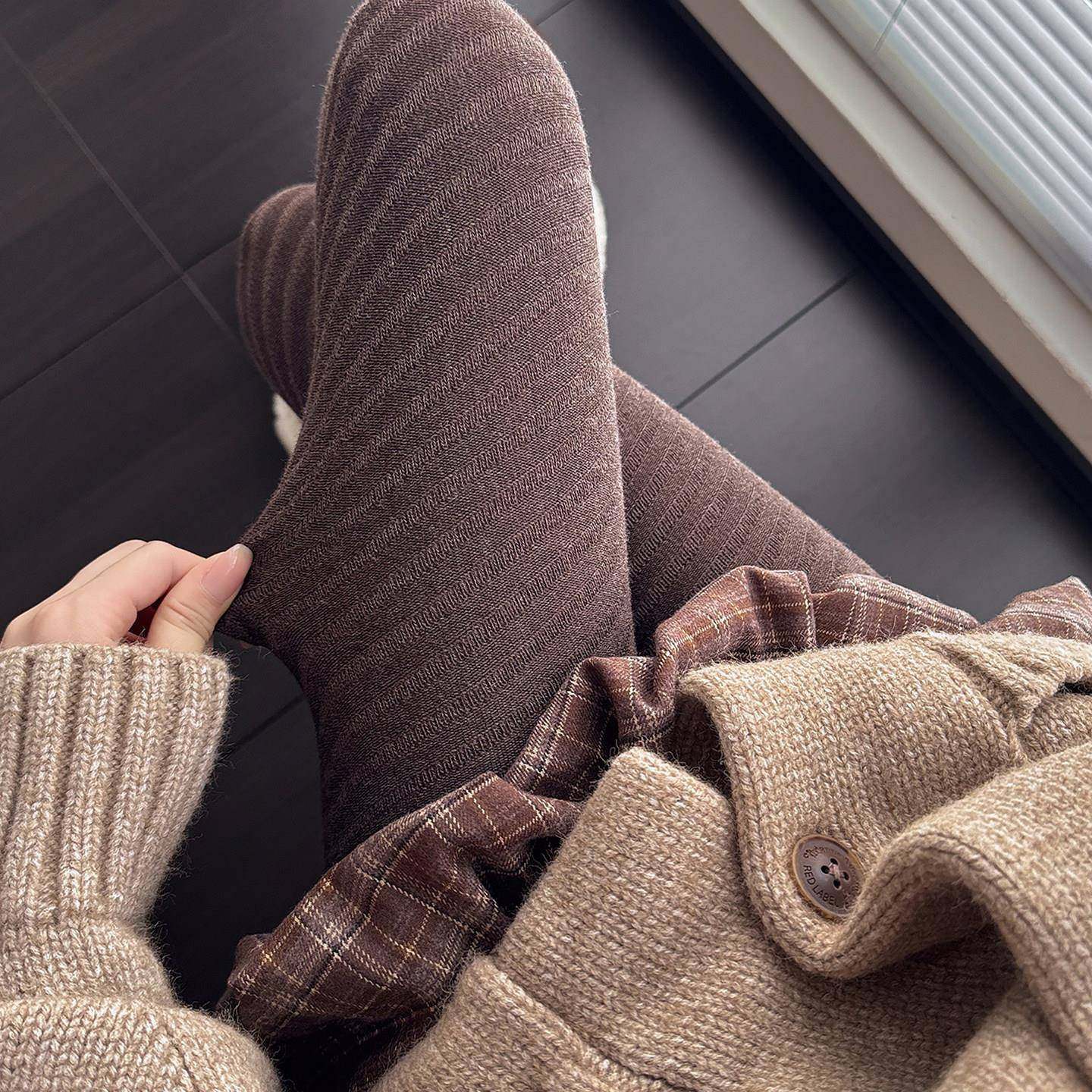 春秋新款美拉德咖啡色条纹内搭裤袜女外穿显瘦百搭深灰色裤0124r,女士内衣/男士内衣/家居服,连裤袜/打底袜,淘宝优惠券,粉丝福利购,淘宝优惠卷