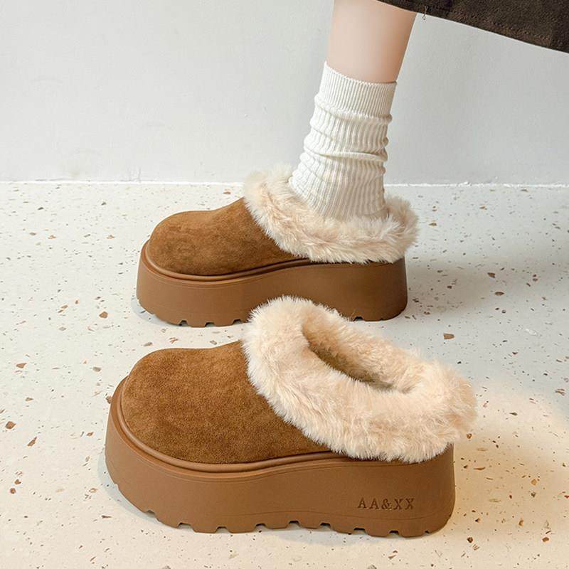 春秋厚底包头拖鞋女2026新款外穿加绒毛毛一脚蹬松糕底勃肯0113z,女鞋,勃肯鞋/软木鞋,淘宝优惠券,粉丝福利购,淘宝优惠卷