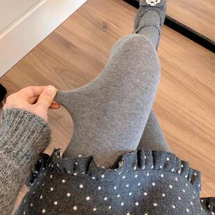 秋冬加厚烟灰色连裤 袜浅灰色丝袜女加绒深灰色打底袜米白丝1013z