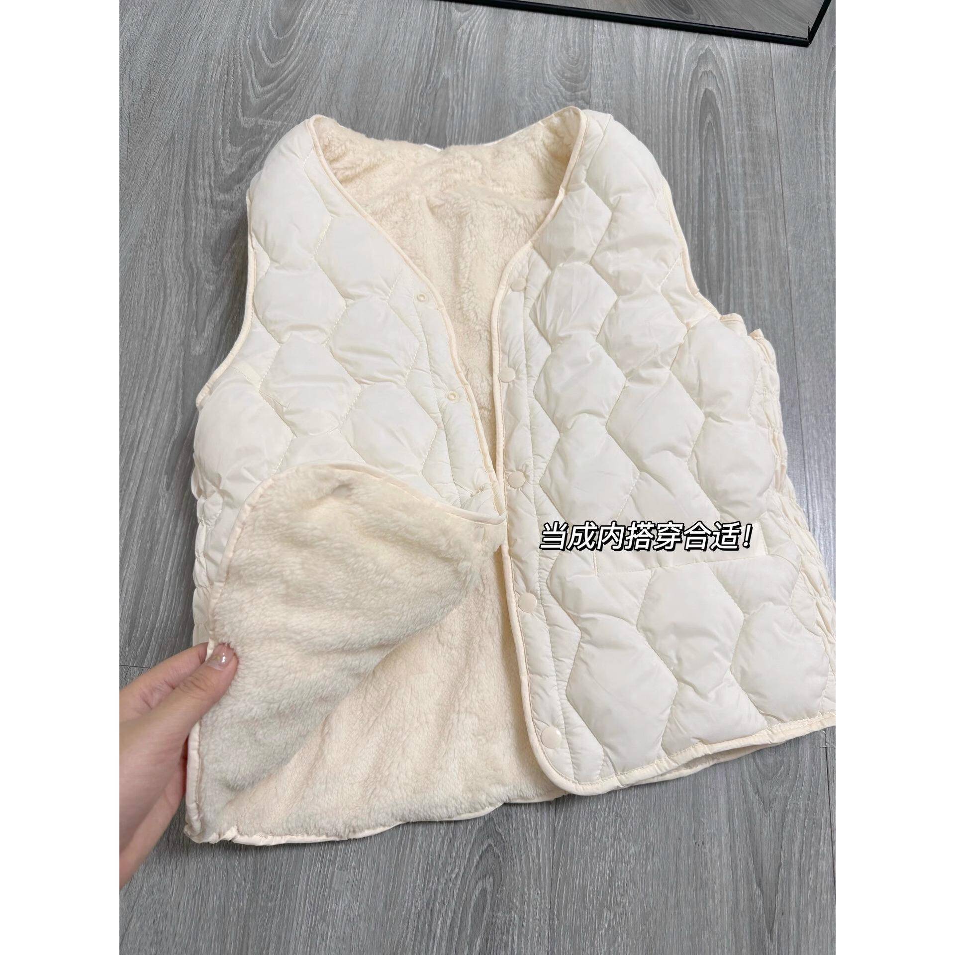 马甲背心女冬加厚内搭坎肩叠穿无袖内胆加绒保暖背心1201w