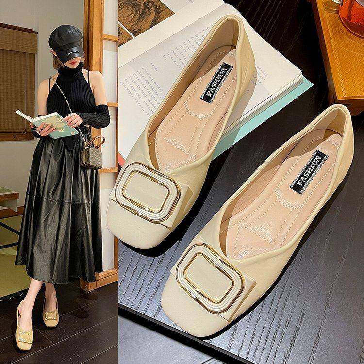 春秋单鞋女2026年新款温柔软底平底鞋子浅口百搭豆豆鞋0125z,女鞋,勃肯鞋/软木鞋,淘宝优惠券,粉丝福利购,淘宝优惠卷