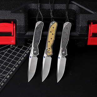 凯文迷你小小沙M390钢折叠刀随身户外刀具防身折刀钥匙钛合金小刀