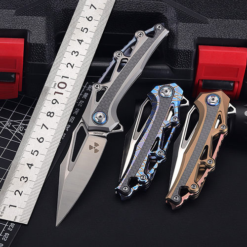 m390生存丛林防身钛合金折叠刀