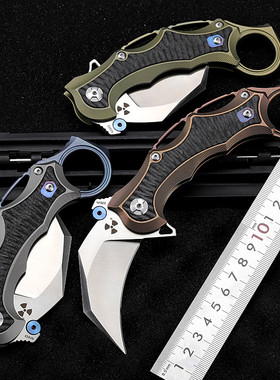丛林刃S35VN粉末钢折叠刀爪子刀户外刀具防身折刀钛合金小刀爪刀