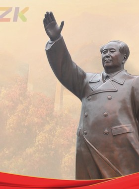 183cm紫铜挥手像 公司门口政府大厅铜像摆件 紫铜雕像伟人摆件c6