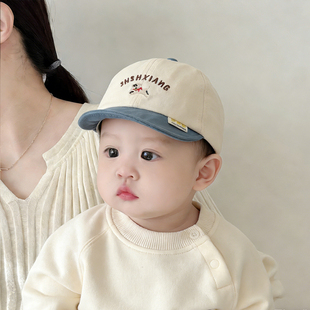 男女宝宝鸭舌帽子春秋薄款软檐遮阳帽婴幼儿韩系拼色夏季棒球帽潮