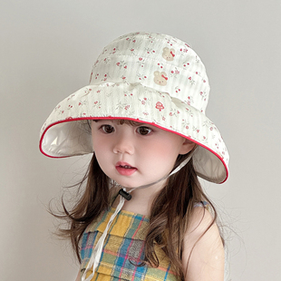 宝宝遮阳空顶帽子防紫外线婴儿防晒帽春夏薄款男童女孩儿童太阳帽