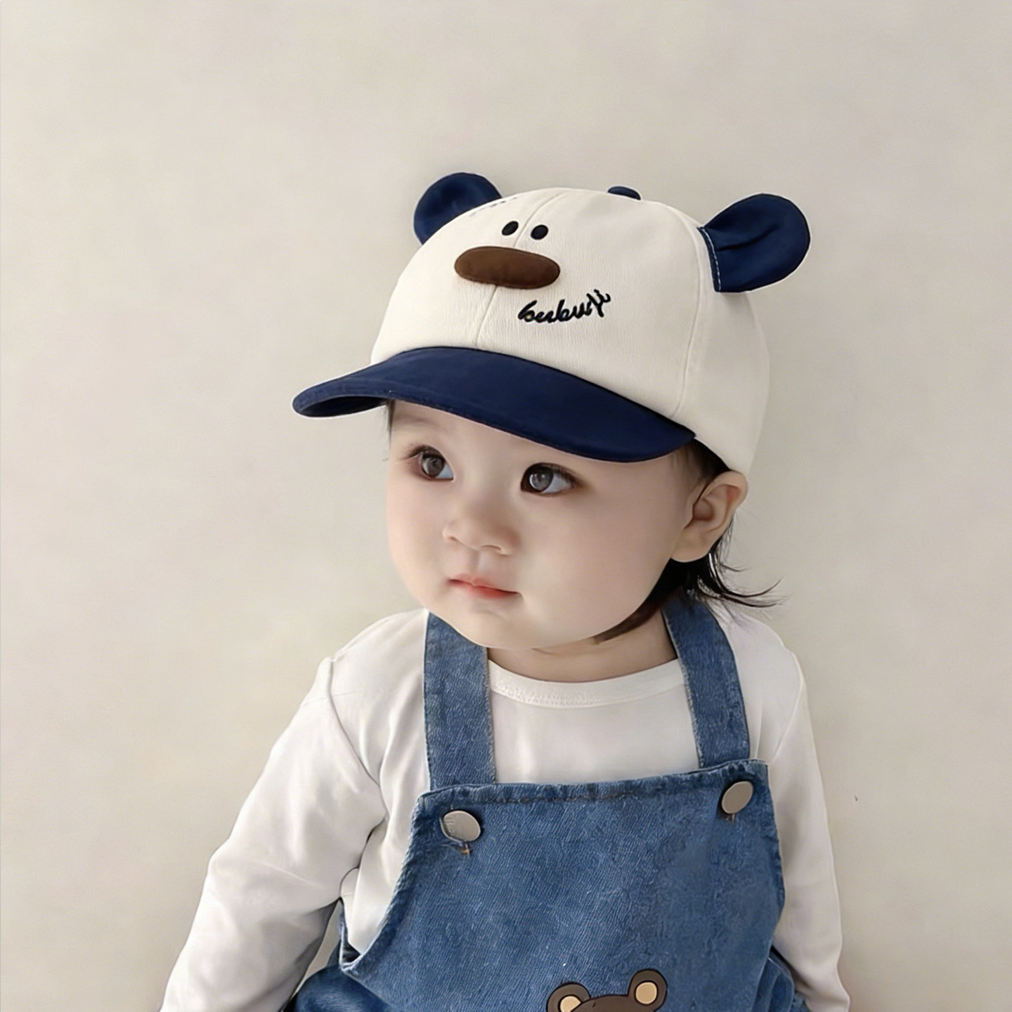 婴儿帽子春秋季薄款小月龄鸭舌帽夏季男女宝宝儿童遮阳防晒棒球帽