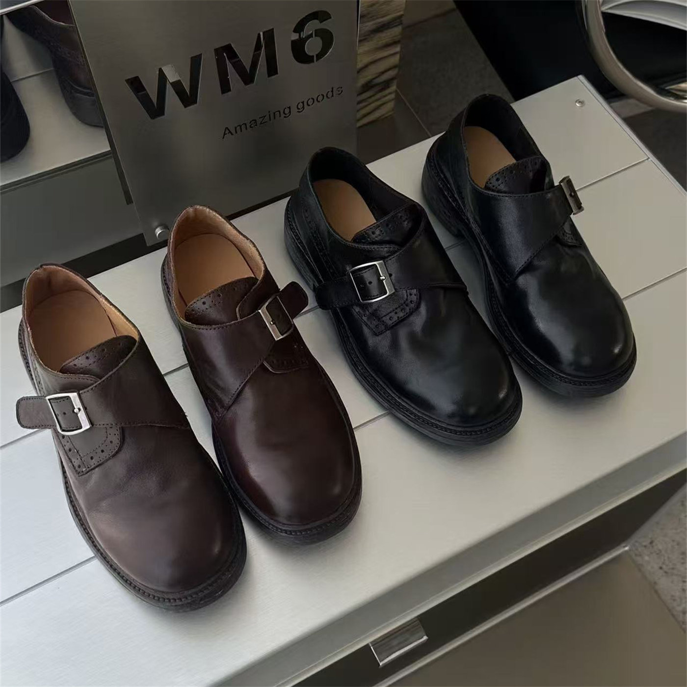 WM6欧洲站2026春款真皮女鞋百搭时尚英伦风新品牛津鞋深口单鞋,女鞋,深口单鞋,淘宝优惠券,粉丝福利购,淘宝优惠卷