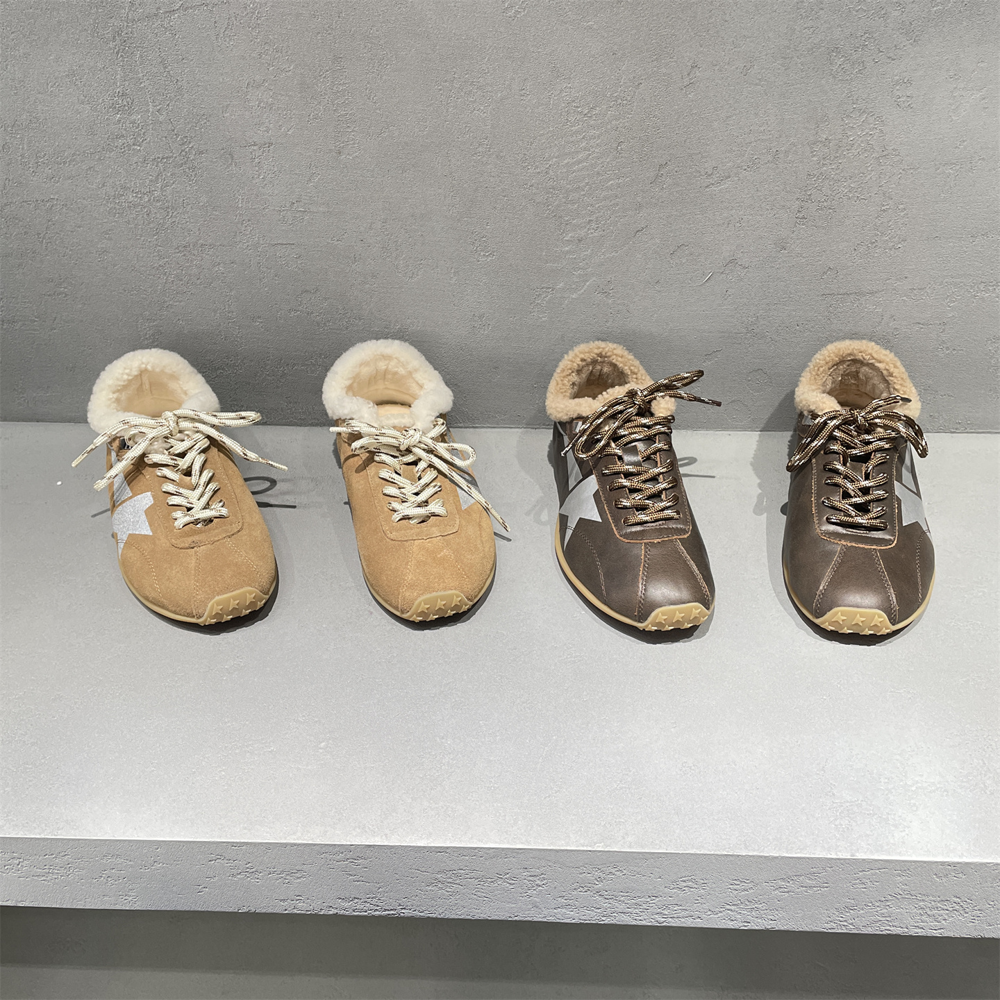 XFMD欧洲站真皮羊毛加绒休闲鞋