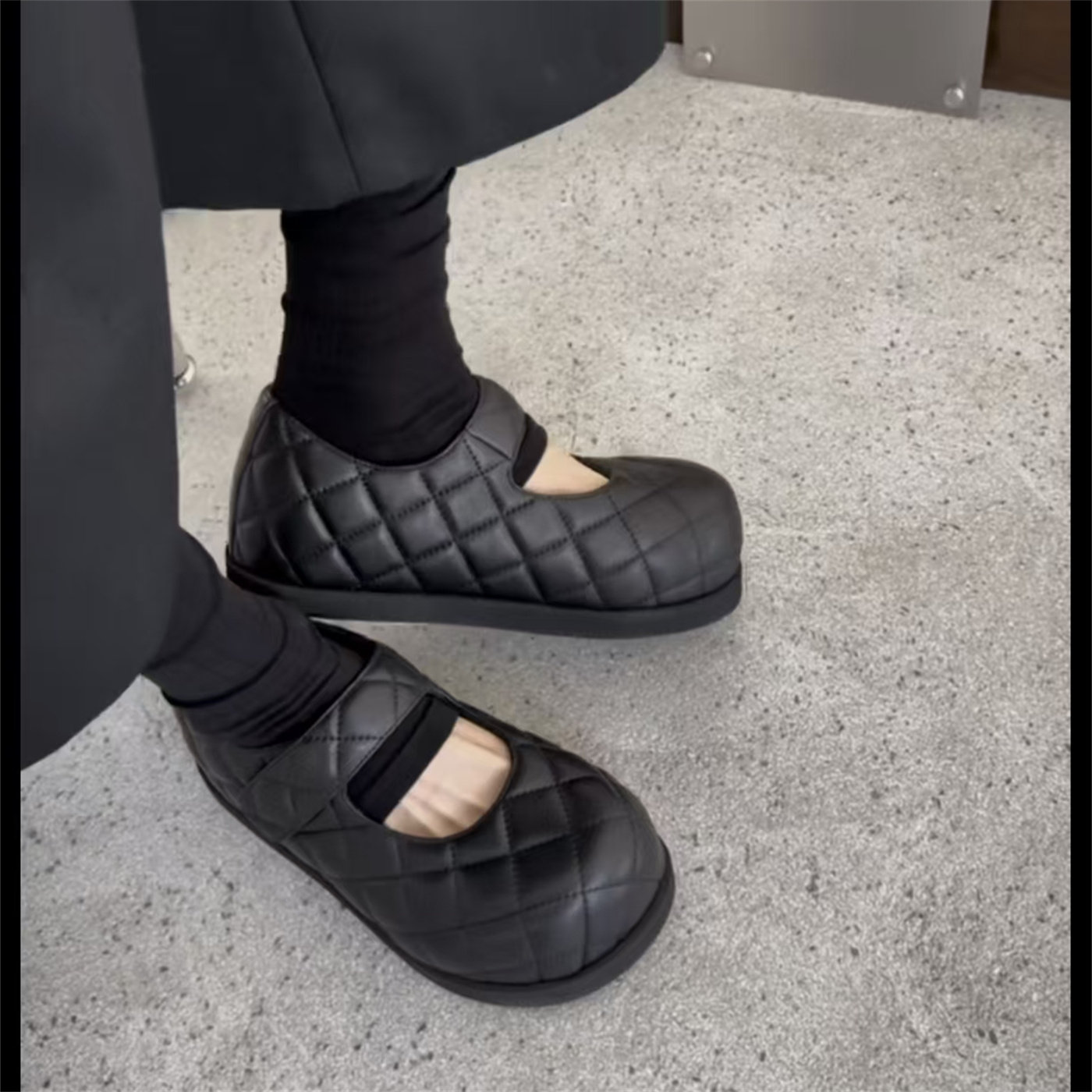 WM6欧洲站2026春款真皮女鞋时尚舒适新品格子皮厚底增高浅口单鞋,女鞋,浅口单鞋,淘宝优惠券,粉丝福利购,淘宝优惠卷