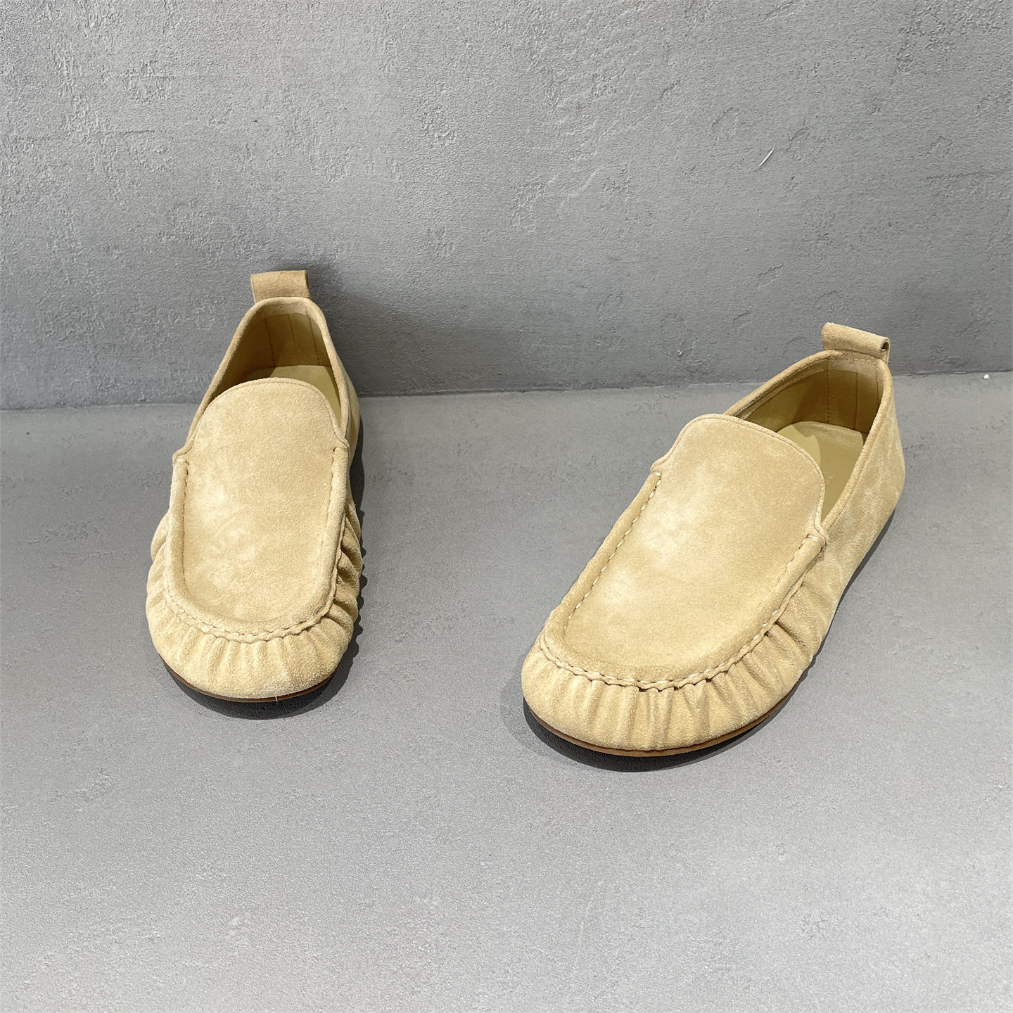 欧洲站2026春款真皮女鞋百搭时尚中式单鞋磨砂皮圆头平底豆豆鞋,女鞋,乐福鞋（豆豆鞋）,淘宝优惠券,粉丝福利购,淘宝优惠卷