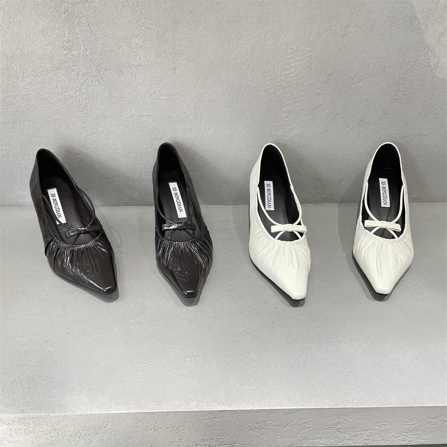 欧洲站2026春款真皮女鞋百搭时尚法式气质浅口尖头蝴蝶结高跟鞋,女鞋,浅口单鞋,淘宝优惠券,粉丝福利购,淘宝优惠卷