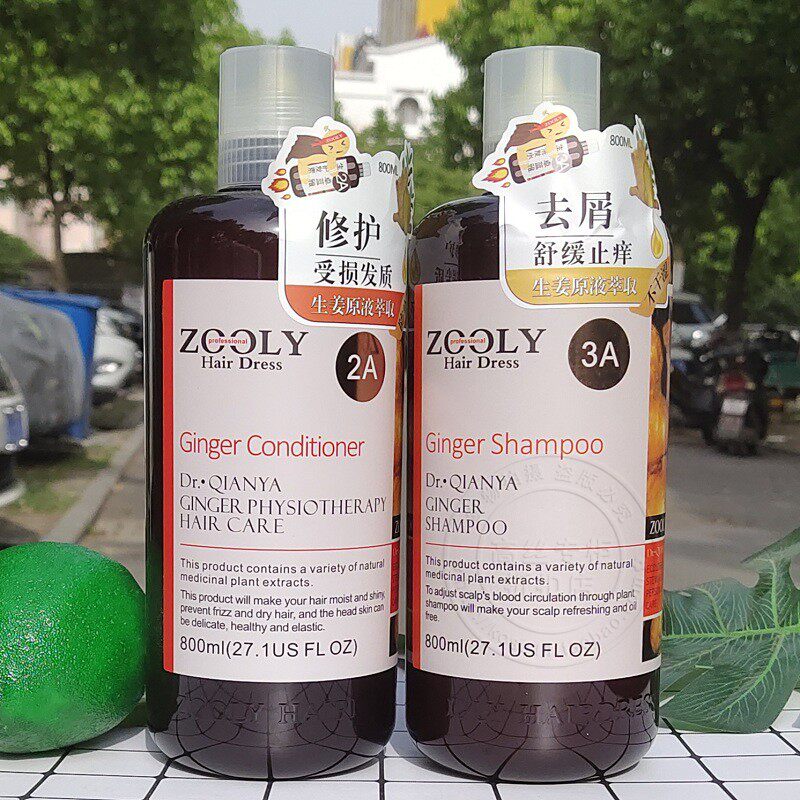 组合卓蓝雅生姜博士固发防脱洗发水倩雅老姜王乌黑浓密洗发浆控油