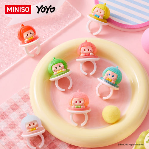 现货正版miniso名创优品YOYO闪闪发光的你系列盲盒戒指装饰右右酱