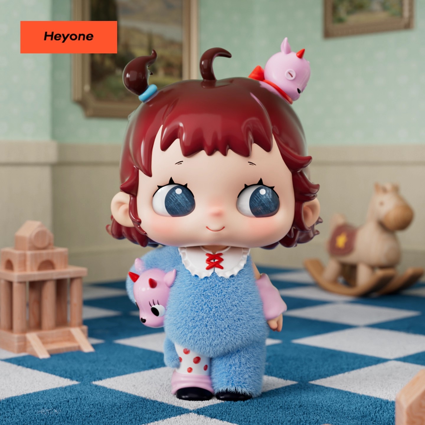 正品黑玩Heyone芮娜33初代焦点之外系列盲盒鬼马少女手办摆件
