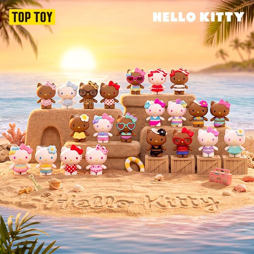 现货TOPTOY正版HelloKitty泳衣派对系列盲袋萌粒潮玩迷你公仔摆件