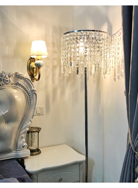 轻奢书房大气时尚LED氛围立式现代直播卧室客厅高级感水晶落地灯