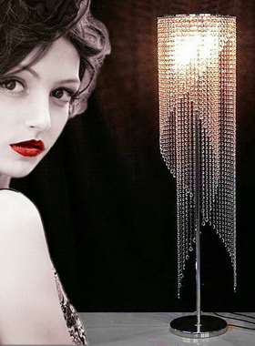 人气奢华led遥控调光色客厅灯具K9艺术灯卧室氛围水晶落地灯