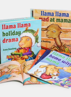 Llama Red Pajama 羊驼拉玛8册英文原版绘本 情绪管理性格培养 3-8岁儿童幼儿英语 非点读