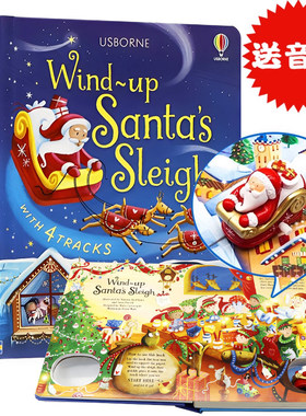 Usborne Santa's Christmas Journey 圣诞老人的圣诞之旅 英文原版绘本儿童读物轨道书