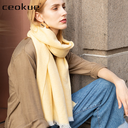 ceokue新款羊毛围巾冬天小香风女