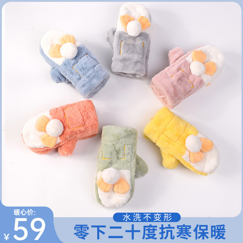 手套女冬季新款纯棉加绒保暖防寒