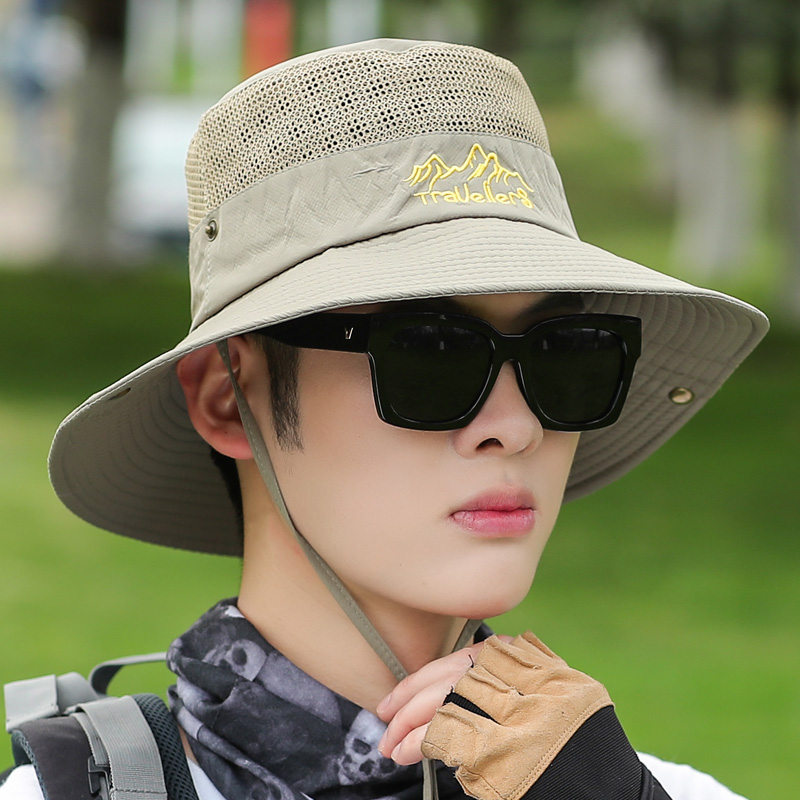 夏天防晒帽登山钓鱼渔夫帽aa帽子