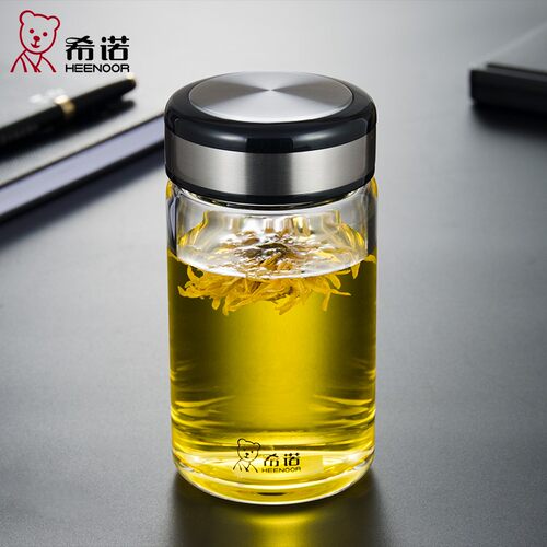 【活动钜惠】希诺玻璃杯单层泡茶杯女士加厚水杯杯子7552 7555