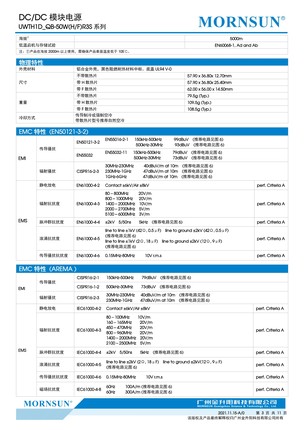 UWTH1D12QB-50WR3S金升阳DC-DC电源模块14-160V转12V4160mA 50W