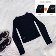 丘黎运动健身服女夏弹力紧身显瘦速干吸汗跑步上衣燃脂